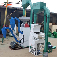 Usine de riz étuvé automatique à haut rendement, machine de décorticage de riz commerciale avec moteur et moteur, haute efficacité