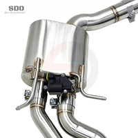Silencieux d'échappement SDO Performance Axle compatible avec Mercedes Benz C63 AMG W204 6.2L 2008-2015, tuyau en acier inoxydable avec valve