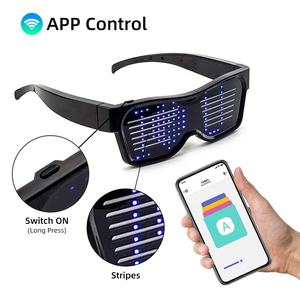 Gafas Inteligentes LED RGB Mágicas, Programables por Aplicación, Inalámbricas, Recargables por USB, Iluminadas, para Graduación, Diwali, Ramadán - Product Image 2