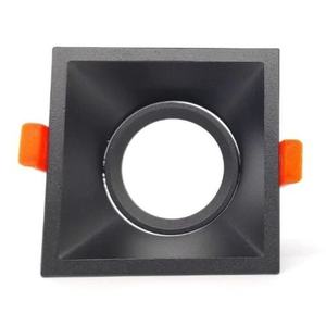 Faretto basculante quadrato IP20 GU10 nero, ideale per illuminazione decorativa e focalizzata in spazi interni. - Product Image 1