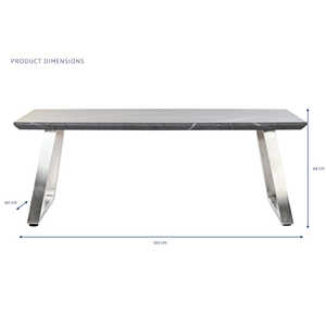 Mesa de centro de MDF y acero 120x60x44 Prof. 44 Negro - Product Image 1