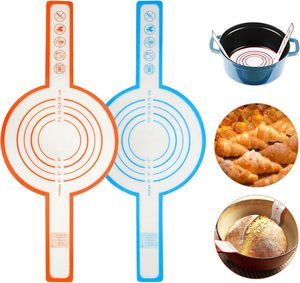 <b>Silicone</b> <b>Baking</b> Mat for Dutch Oven Bread <b>Baking</b> Sheets with Long Handled Heat Resistant <b>Baking</b> Bread Sling for Dough Pastry - Product Image 1