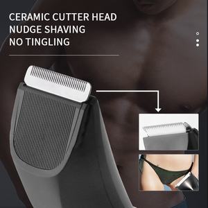 Kemei-cortadora de pelo corporal para hombres, máquina de afeitar eléctrica de carga rápida, resistente al agua, con carga USB, Km-3208 cerámica, ingle púbico, parte privada - Product Image 2