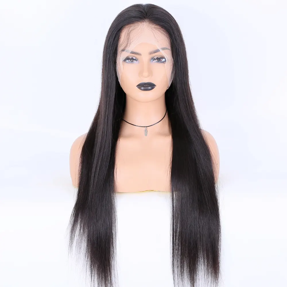 하이 퀄리티 도매 공장 무접착제 어두운 금발 풀 HD 레이스 실크베이스 인간의 머리카락 여성 가발
