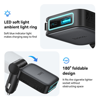 Chargeur de voiture Hoco Z67 Triunfar PD 60W 1C1A + Type-C avec câble télescopique