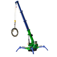 Grue araignée compacte sur chenilles de 1,5T, 3T, 4T, 5T, 8T pour accès étroit en atelier intérieur avec nacelle de levage