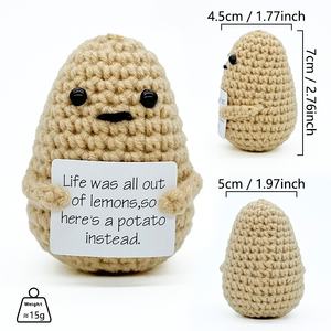 Diseño moderno tejido a mano TARJETA DE Navidad Doctor sombrero ornamento colorido patrón Vertical muñecas de patata <span class=keywords><strong>para</strong></span> decoración del hogar cuerda - Product Image 6