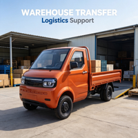 Mini Camioneta Eléctrica China, Vehículo de Transporte Eléctrico, Camioneta Eléctrica de 2 Puertas con Cabina de Conducción Cerrada, Mini Camioneta Eléctrica de 4 Ruedas