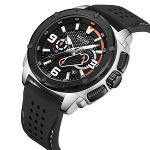 MEGIR hommes montres horloge Sport montre militaire hommes Silicone chronographe Quartz montres homme Reloj Hombre 2147 - Product Image 5