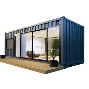 Prefab vận chuyển container nhà 2 tầng xây dựng Modular đúc sẵn nhà với nhà vệ sinh và hồ bơi cho Romania France suriname