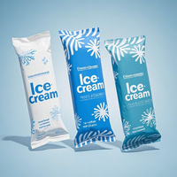 Sachet Personnalisé de Barres Glacées et de Popsicles en Film d'Aluminium, Coloré, de Qualité Alimentaire, à Scellage Arrière, pour Emballage d'Aliments Surgelés