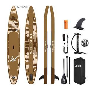 Tabla de SUP Inflable de Alta Velocidad de Doble Capa con Tecnología Drop Stitch de 14' para Carreras, Disfruta de la Vida, Tabla de Carreras Fusion de Doble Capa de 14' R - Product Image 5