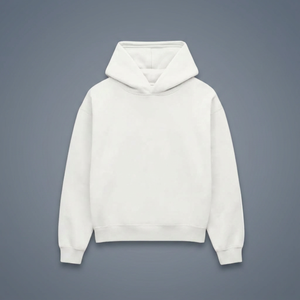 เสื้อฮู้ดดี้สีขาวขนาดใหญ่สำหรับผู้ชาย ผ้าฝ้าย 100% เฟรนช์เทอร์รี่ สวมใส่สบาย สีพื้น สไตล์สตรีทแวร์สำหรับฤดูใบไม้ร่วง - Product Image 3