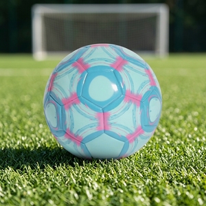 Balón de Fútbol Personalizado Estilo <span class=keywords><strong>Messi</strong></span> Rosa y Azul, Tamaño PVC PU, Balón de Entrenamiento para Niños y Jóvenes, Regalo Promocional - Product Image 2