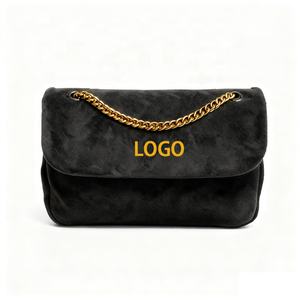 Borsa in pelle scamosciata personalizzata monogramma di lusso con Logo Design in <span class=keywords><strong>ecopelle</strong></span> da donna borsa con patta a tracolla <span class=keywords><strong>borse</strong></span> da donna - Product Image 1