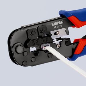 Pince à connecteurs Western KNIPEX 97 51 10 avec poignées multi-composants bruniées 190 mm - Product Image 5