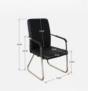 Chaise de bureau exécutive en cuir PU noir et marron avec accoudoirs, forte capacité de charge, pour réunions et écoles (vente en gros) - Product Image 6
