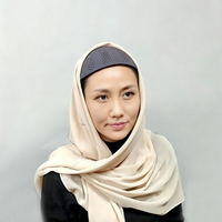 Sous-bonnet de hijab multifonctionnel en plastique léger et antidérapant pour femme, avec logo personnalisé, fixation sans lavage, taille ajustable