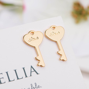 <span class=keywords><strong>Charm</strong></span> Đồng Thau Chìa Khóa Mạ Vàng 14K Thiết Kế Đơn Giản Để Chế Tạo Trang Sức - Product Image 4