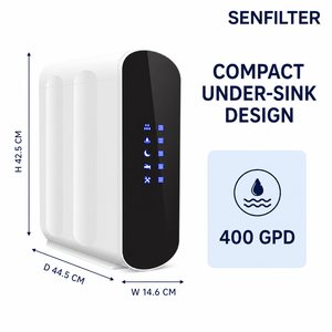 Purificador de Agua <span class=keywords><strong>RO</strong></span> Eléctrico de Plástico de 400 GPD, de Flujo Directo Bajo Fregadero, con Filtración de 4 Etapas para Cocina Doméstica - Product Image 2