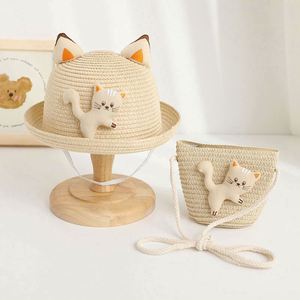 Wholesale Children's Sun <b>Hat</b> Boys and Girls Summer New Straw <b>Hat</b> <b>Bag</b> Set - Product Image 4