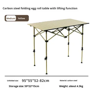 Mesa Dobrável Portátil Moderna Ajustável Ruida para Camping e Piqueniques, Mobiliário Externo Quadrado com Altura Variável – Venda Direta da Fábrica - Product Image 6
