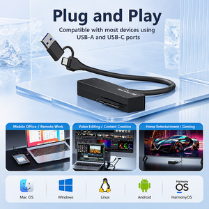 Cable <span class=keywords><strong>SATA</strong></span> <span class=keywords><strong>a</strong></span> USB, <span class=keywords><strong>Adaptador</strong></span> de Disco Duro USB-C/USB 3.0 <span class=keywords><strong>a</strong></span> <span class=keywords><strong>SATA</strong></span> III Compatible con Discos Duros y SSD de 2.5 y 3.5 Pulgadas con Alimentación CC - Product Image 6
