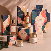Boîte d'emballage de produits de beauté de luxe avec logo personnalisé, boîte en papier recyclable pour lotion, huile essentielle, emballage de sérum pour soins de la peau