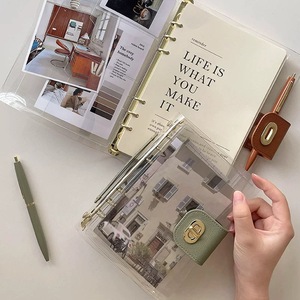 Biểu Tượng Tùy Chỉnh A5 Nhẫn Chất Kết Dính Máy Tính Xách Tay Chất Lượng Cao Trong Suốt PVC Dễ Thương Mềm Kế Hoạch Tạp Chí Nhật Ký Notepad Cho Phụ Nữ Cô Gái Trường - Product Image 5