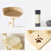 Arbre à chat moderne personnalisé en sisal, grande maison griffoir de luxe pour chats