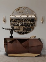 Console de design de salon de cuisine antique sur mesure Conteneur de salle à manger de luxe Buffet de meuble Buffet de meuble en métal