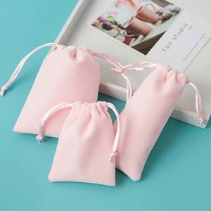 Wholesale Custom Luxury logo Small Velvet <b>Drawstring</b> Bag Hot Sale Phone Purse Makeup Toiletry Storage Velvet <b>Pouch</b> Gift Bag - Product Image 3