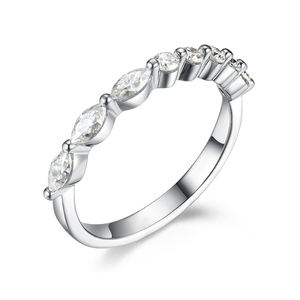 Anillo de Moissanita de Oro Sólido de 14k, Anillo de Compromiso para Bodas, Joyería Fina, Anillos o Alianzas de Compromiso de Oro Rosa de 10K, Clásico, Redondo, GTC - Product Image 1