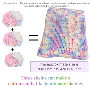 Hilo de Chenilla Grueso y Suave de Alta Tenacidad, 250g, 100% Poliéster, Tintes Reactivos, para Tejido a Mano, Manualidades y Decoración del Hogar - Product Image 2
