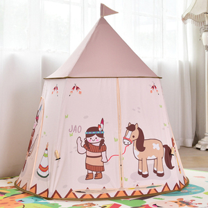Tiendas de campaña de juguete para niños de tela suave para interiores y exteriores de lujo Tipis para niños - Product Image 5