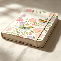 Carnet à couverture rigide A5 personnalisé, journal d'écriture floral aquarelle, cadeau, papeterie, carnet