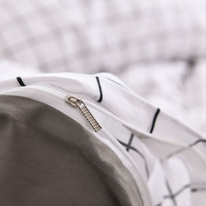 Оптовая продажа, комплект пододеяльника из 100% хлопка и белой сетки, 3 шт., Комплект постельного белья размера «Queen-King-Size» с наволочками - Product Image 6