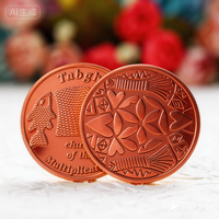Pièce de monnaie en cuivre pur 999 de 1 once, personnalisée par le fabricant, avec estampage à froid, détails en relief, gaufrage et logo 2D/3D, pour souvenir