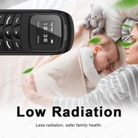 Teléfono Móvil Mini BM10 2G GSM Doble SIM en Espera, Baja Radiación, Teléfono de Botones Pequeño de Bolsillo, Teléfono de Respaldo Portátil