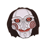 Broche émaillée Halloween, épinglette créative masque, accessoire tendance pour sac à dos et vêtements, badge décoratif personnalisé