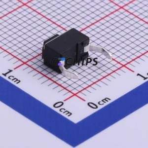 DTS-32K-V-B Tactile Switch Through hole Component (THT) Switch Single Pole Single Throw Rectangle Button Through Hole 4.5mm - Product Image 2