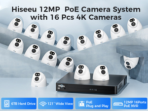 Hiseeu 8MP Dôme Extérieur POE 12 Canaux Enregistreur Vidéo Réseau Domestique Système de Caméra de Sécurité CCTV 4K Kit de Surveillance PK-12YHC88 8m - Product Image 6