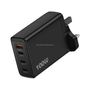 100W GaN 4-Port USB C Charger Station Block with Fast Charging Desktop <b>Adapter</b> Multi Port Charger US <b>Plug</b> Foldable PD <b>Adapter</b> - Product Image 4