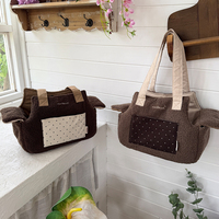 Sac de transport pour petit animal de compagnie en velours ultra doux, nouveau design, sac à bandoulière confortable pour chien, sac à main pour chien et chat