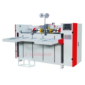 Semi-auto single piece carton box stitcher / stitching machine for corrugated cardboard