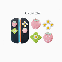 Kit de protection Fraise : Capuchons antidérapants en silicone pour joysticks Switch 2 et protections de manettes pour NS 2 Lite Oled
