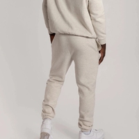 Sonbahar kış özel düz % boş Logo pamuk Blend boy Unisex kazak kırpılmış tişörtü sıcak kadınlar rahat Hoodies setleri