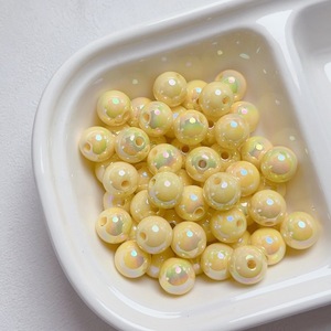 Mapei 8mm & 10mm lumineux acrylique plastique & Lucite trou droit perles bricolage téléphone portable chaîne collier accessoires perles en vrac - Product Image 6