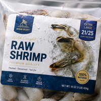 Étiquettes personnalisées pour crevettes, étanches, pour produits surgelés, viande, aliments froids, fruits de mer, autocollantes, écologiques, pour emballage