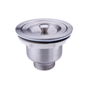 Évier de cuisine en acier inoxydable 110 mm avec panier, finition brossée, facile à nettoyer, installation en encastré - Product Image 1